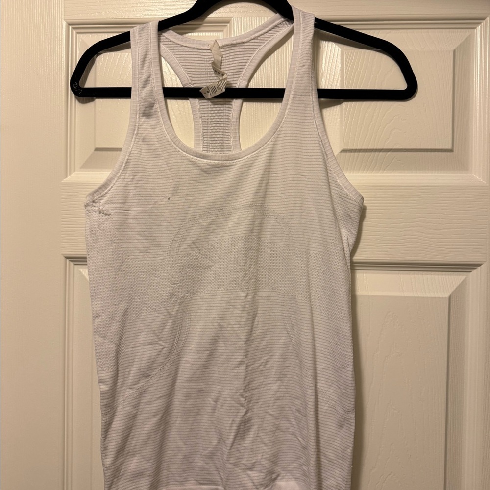 Lululemon Classic White Mesh Tank Top